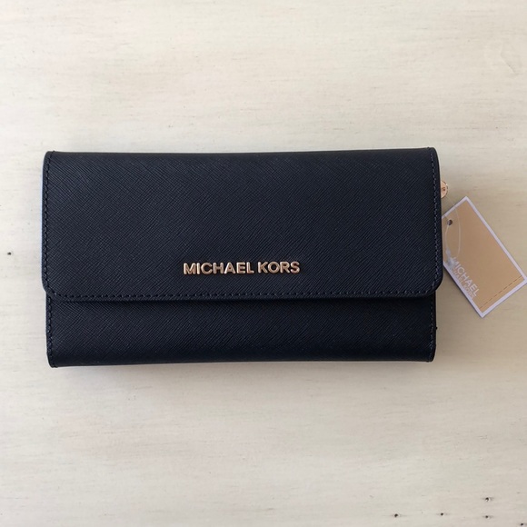 MICHAEL Michael Kors Handbags - 🆕 MICHAEL Michael Kors Black Trifold Wallet NWT